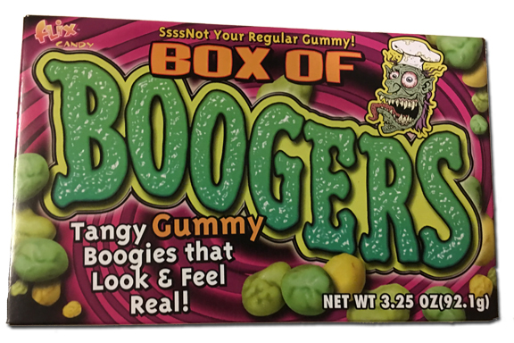 “Box of Boogers”. Need I say more? | Candy Gurus